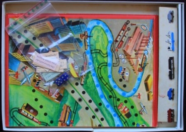 Esso "Über Schienen und Strasse"  1960 Tankstellen-Brettspiel (8715)